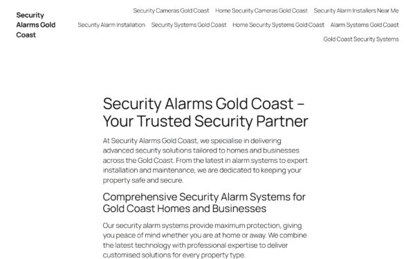 Security Alarms Gold Coast