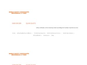 East Coast Mobile Safety Certificates, Tyre and Mechanical