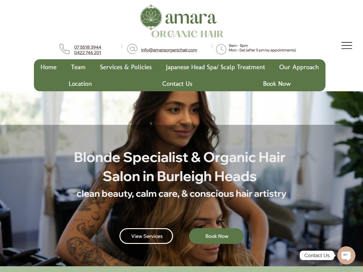 Amara Organic Hair Salon | Gold Coast Hairdressers & Hair Extensions Specialists
