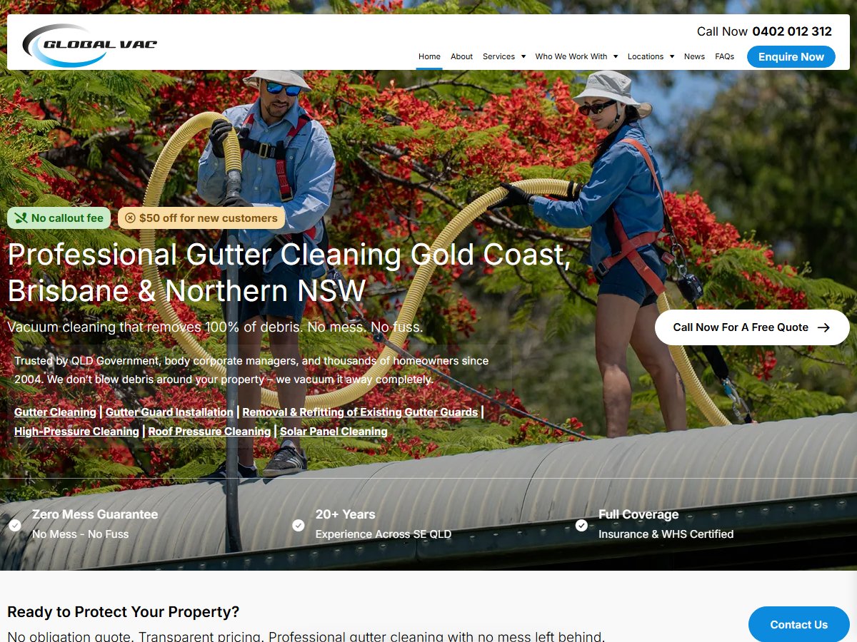 Global Vac Gutter Cleaning