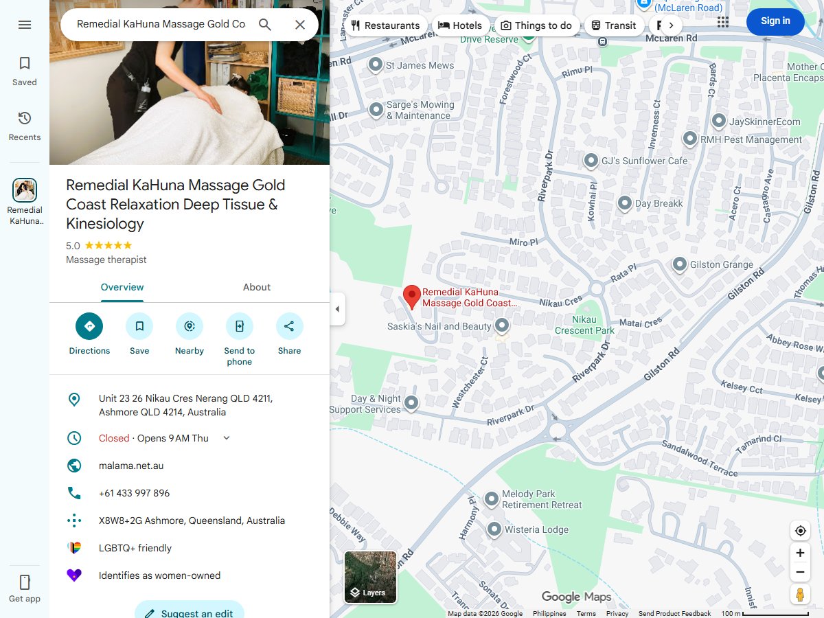 Remedial KaHuna Massage Service Gold Coast & Mobile