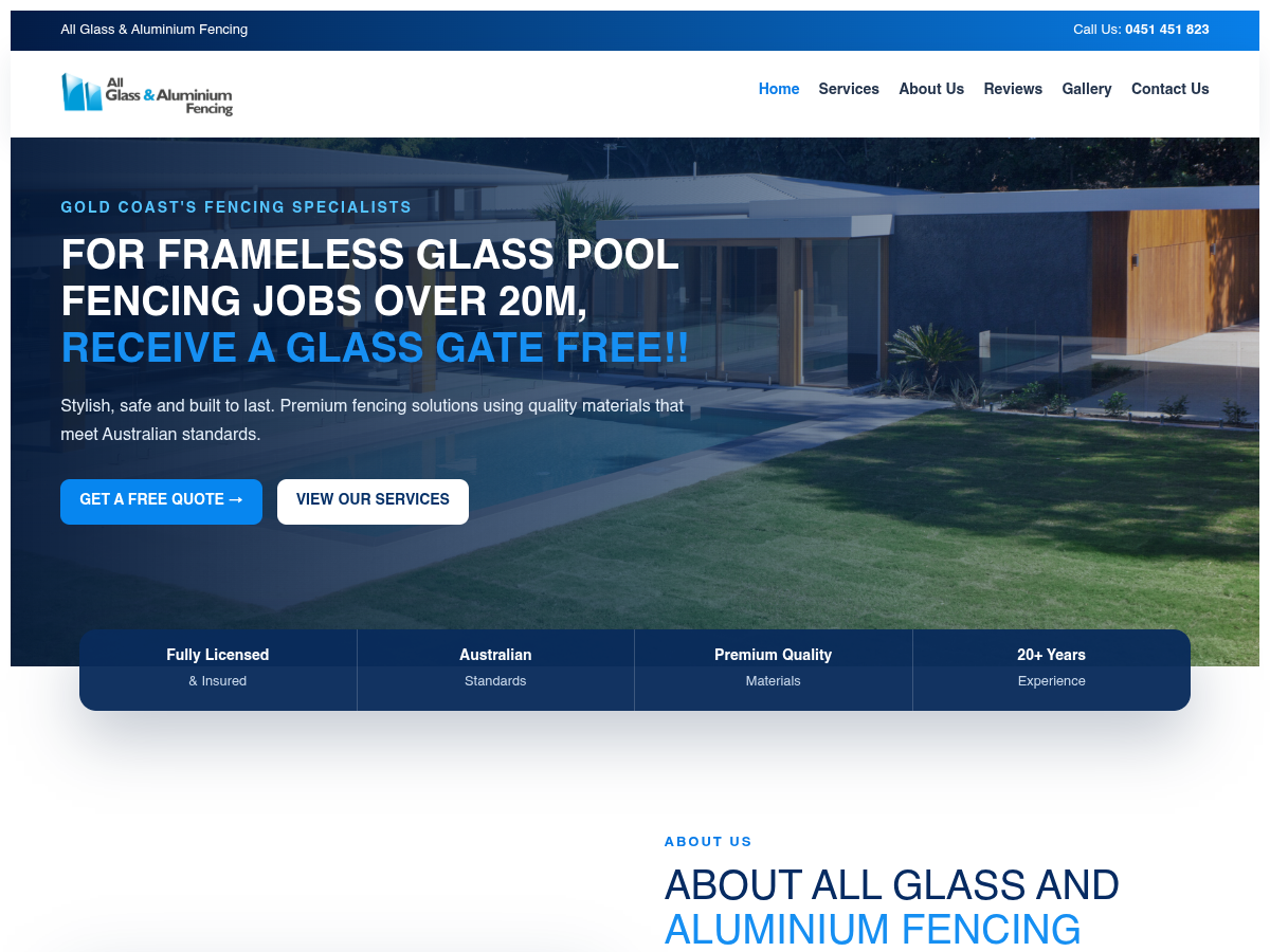 All Glass And Aluminium Fencing