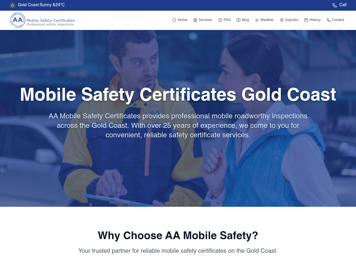 AA Mobile Safety Certificates